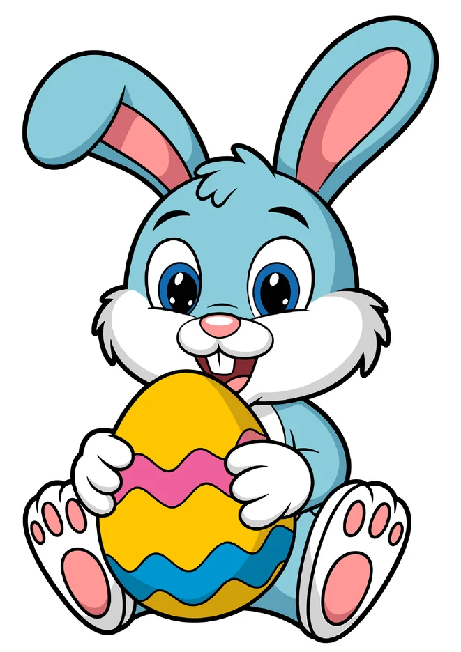 Desenho de coelho grande para imprimir colorido para imprimir e colorir - imagem 2